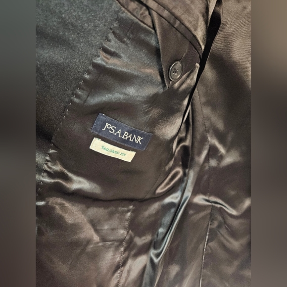 PROM TIME 38R JOS A BANK Floral Dinner Jacket Blazer Tailored Fit Charcoal - Picture 2 of 7